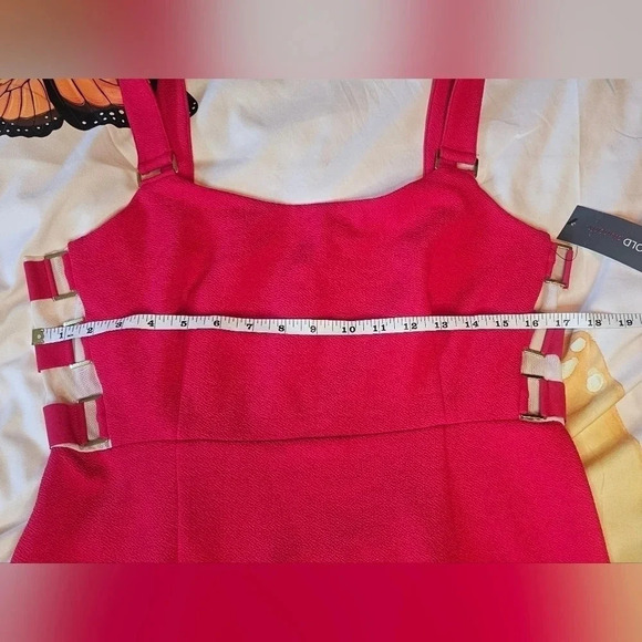 Bold Elements Women's Red Bodycon Side Cutout Dress Size Large NWT - Picture 13 of 14
